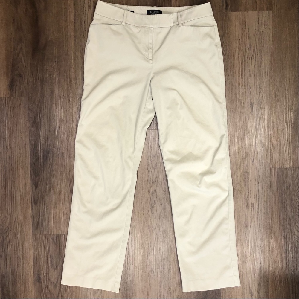 Talbots Tan Signature Straight Leg Pants Size 10